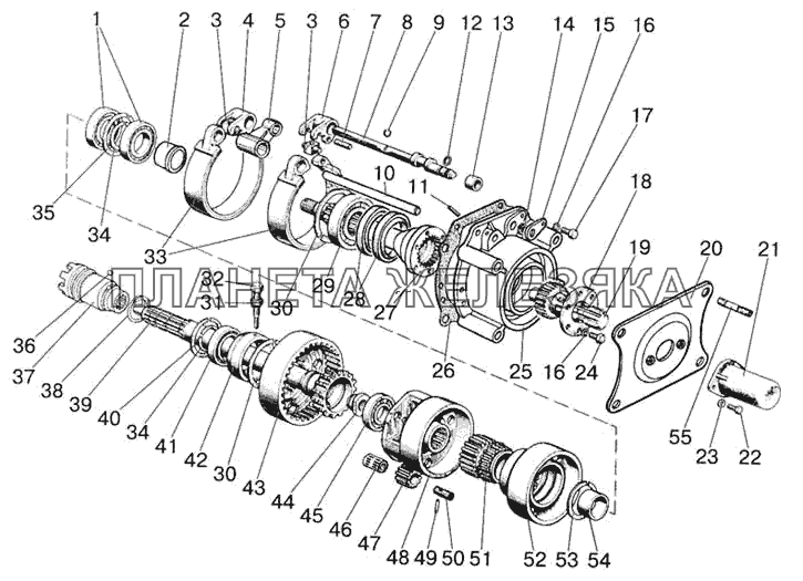 Вал отбора мощности (BOM) МТЗ-822